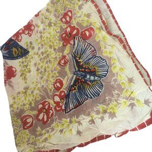 Super Retro Butterfly Scarf Vintage Accessory WASHING